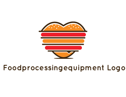 heart shaped burger logo