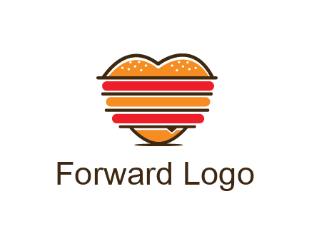 heart shaped burger logo