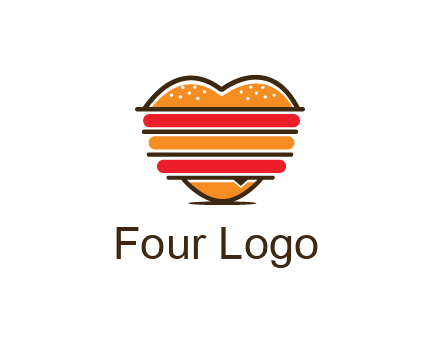 heart shaped burger logo