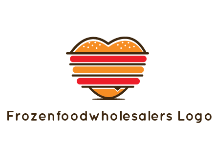 heart shaped burger logo