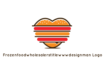 heart shaped burger logo
