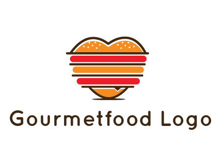 heart shaped burger logo
