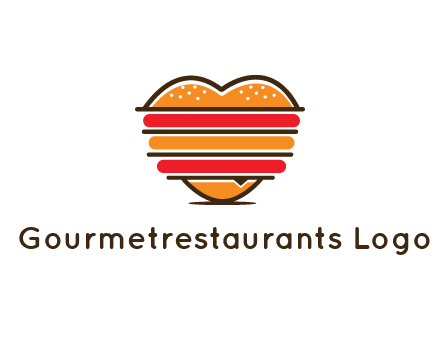 heart shaped burger logo