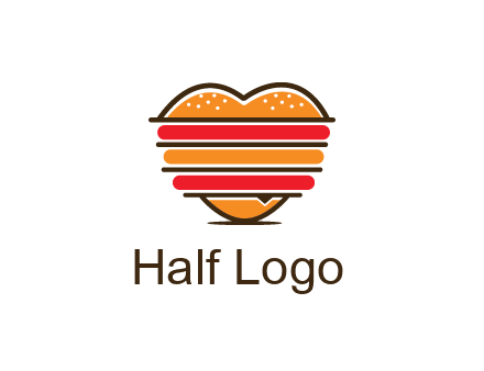 heart shaped burger logo