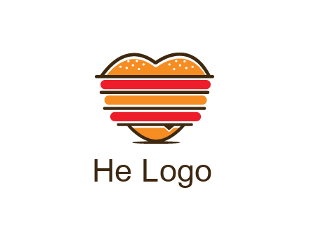 heart shaped burger logo