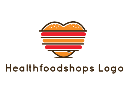 heart shaped burger logo