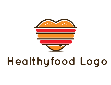 heart shaped burger logo