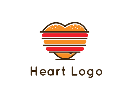 heart shaped burger logo