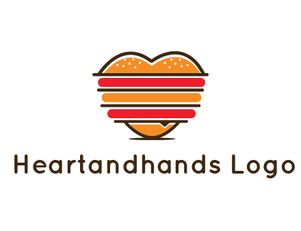 heart shaped burger logo