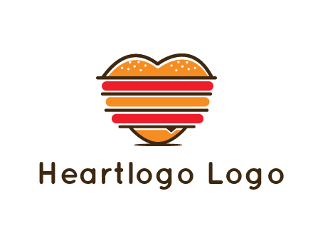 heart shaped burger logo