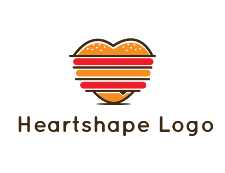 heart shaped burger logo
