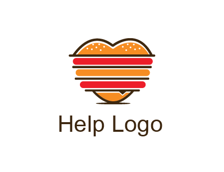 heart shaped burger logo