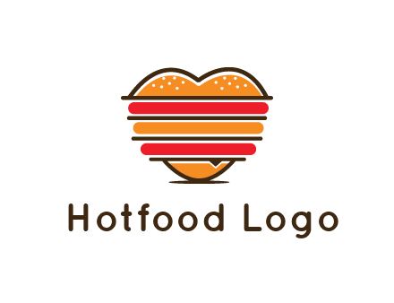 heart shaped burger logo
