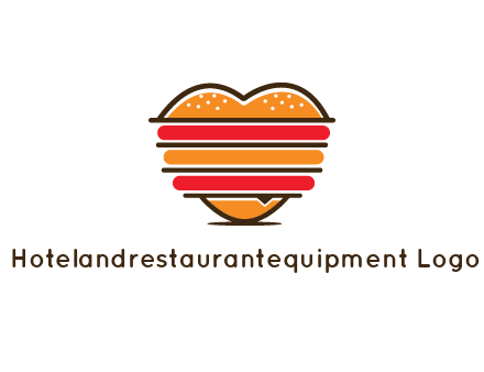 heart shaped burger logo