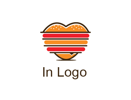 heart shaped burger logo