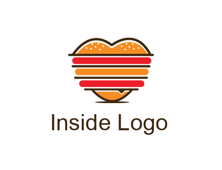 heart shaped burger logo