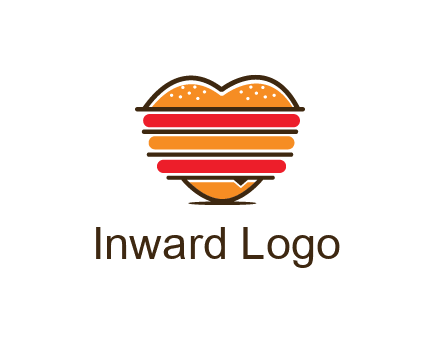 heart shaped burger logo