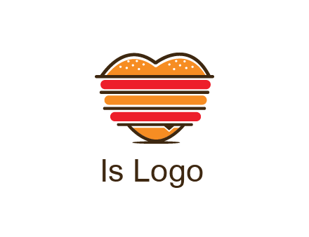 heart shaped burger logo