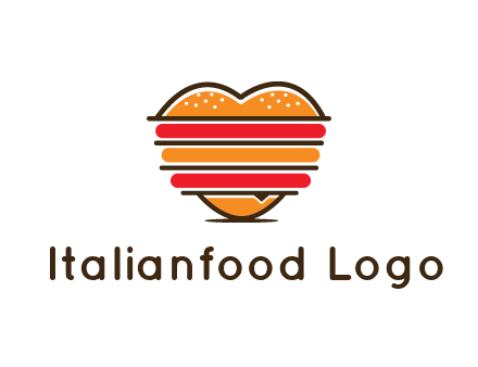 heart shaped burger logo