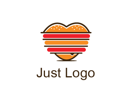heart shaped burger logo