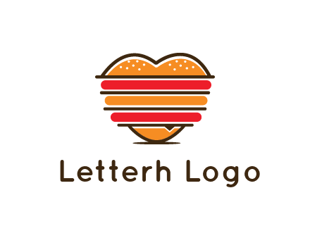 heart shaped burger logo
