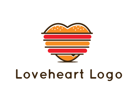 heart shaped burger logo