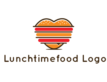 heart shaped burger logo