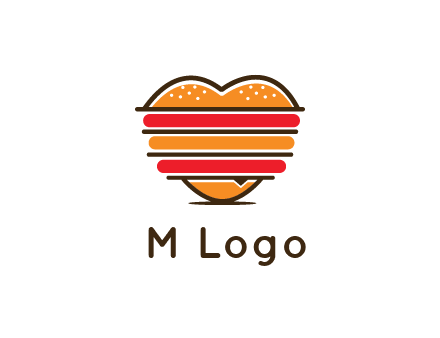 heart shaped burger logo