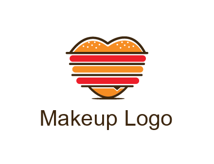 heart shaped burger logo
