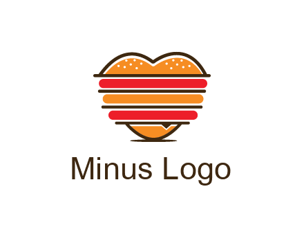 heart shaped burger logo