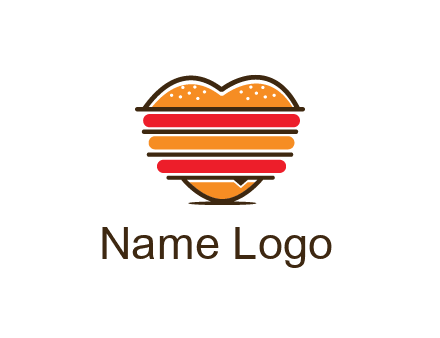 heart shaped burger logo