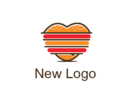 heart shaped burger logo