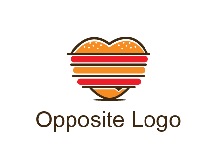 heart shaped burger logo