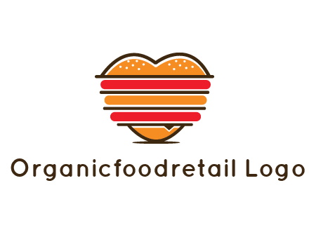 heart shaped burger logo