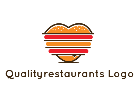 heart shaped burger logo
