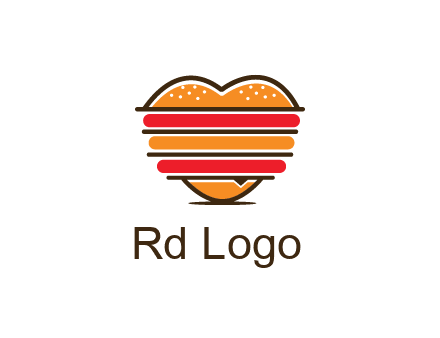 heart shaped burger logo