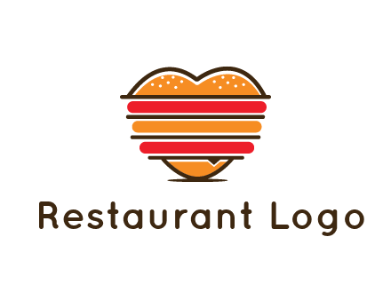heart shaped burger logo