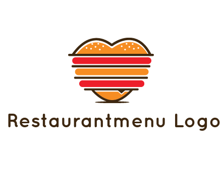 heart shaped burger logo