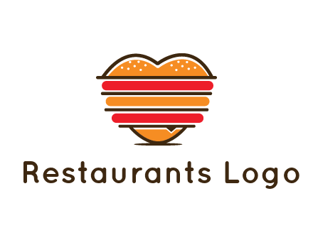 heart shaped burger logo