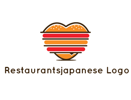 heart shaped burger logo