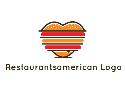 heart shaped burger logo