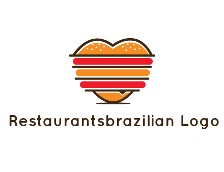 heart shaped burger logo