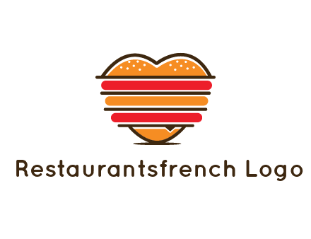 heart shaped burger logo