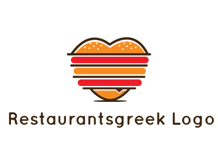heart shaped burger logo