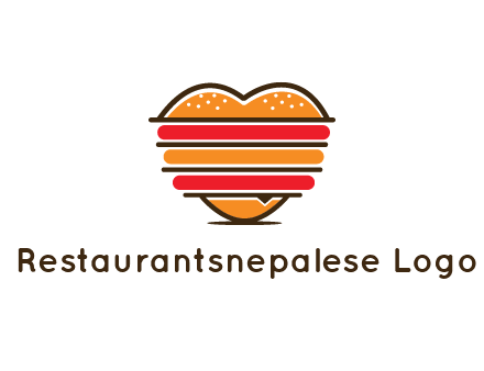 heart shaped burger logo