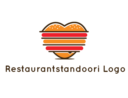 heart shaped burger logo