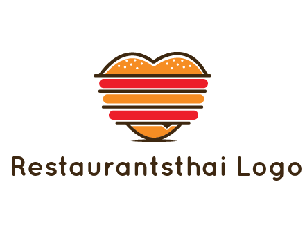 heart shaped burger logo