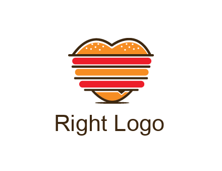 heart shaped burger logo