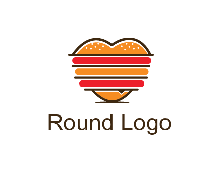 heart shaped burger logo