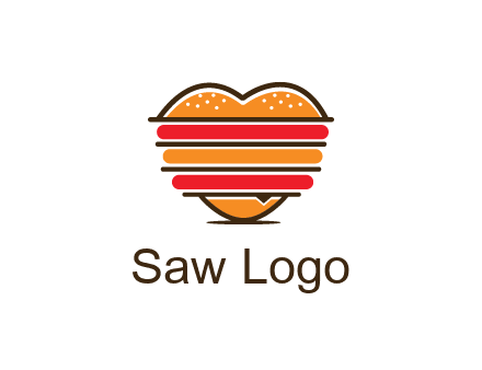 heart shaped burger logo